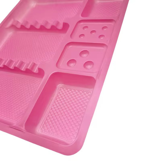 Pink disposable trays