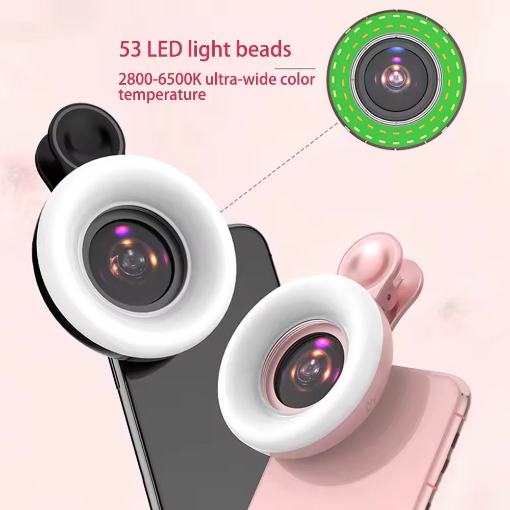 Light up Macro lens phone clip