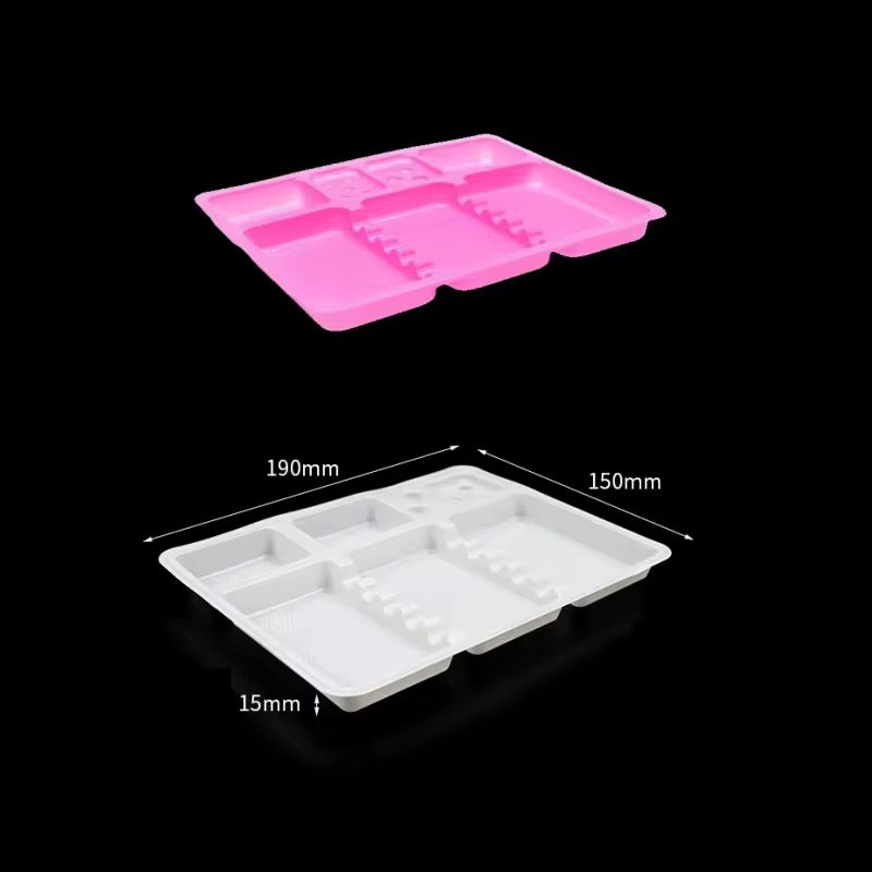 Pink disposable trays