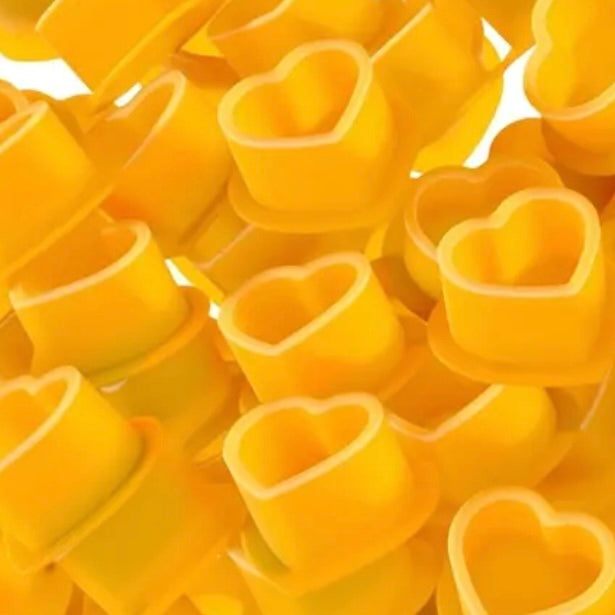 Heart silicone cups 100pcs (various colors)