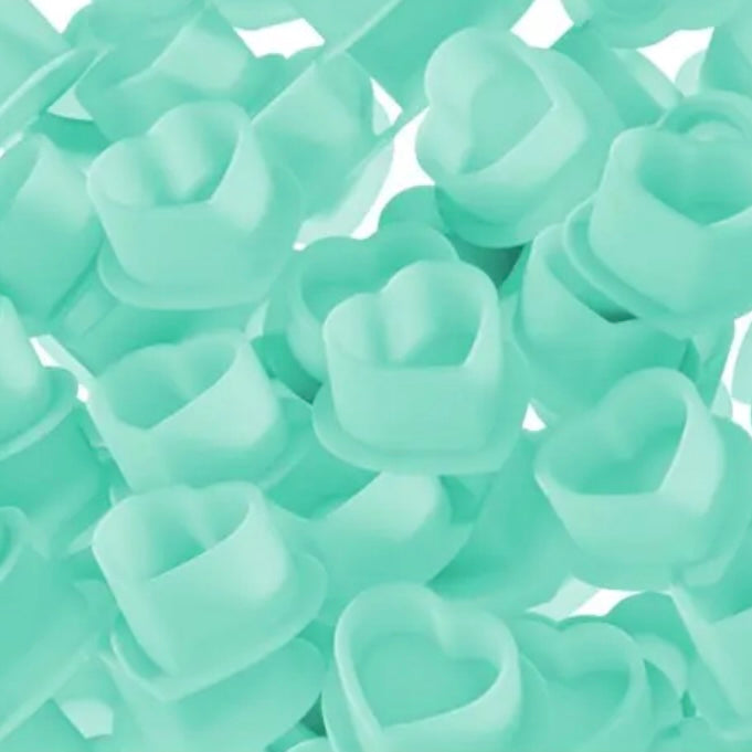 Heart silicone cups 100pcs (various colors)